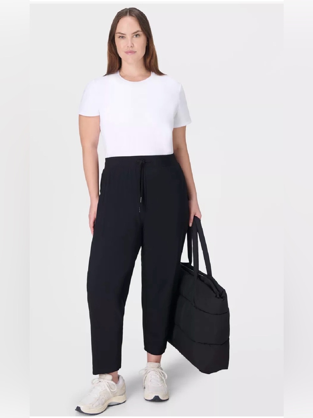 Sweaty Betty Black Explorer Pants Casual Travel Crop Joggers Medium